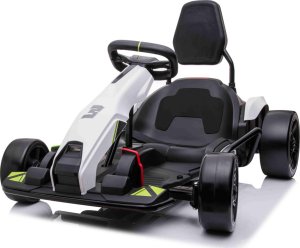 Jokomisiada Gokart Fast 3 Drift na akumulator dla dzieci Biały + Funkcja driftu + Silniki 2x150W + Radio LED + Pasy 19
