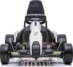 Jokomisiada Gokart Fast 3 Drift na akumulator dla dzieci Biały + Funkcja driftu + Silniki 2x150W + Radio LED + Pasy 23