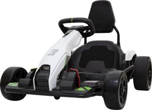Jokomisiada Gokart Fast 3 Drift na akumulator dla dzieci Biały + Funkcja driftu + Silniki 2x150W + Radio LED + Pasy 24