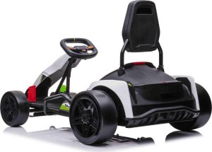 Jokomisiada Gokart Fast 3 Drift na akumulator dla dzieci Biały + Funkcja driftu + Silniki 2x150W + Radio LED + Pasy 3