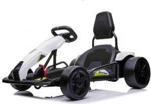 Jokomisiada Gokart Fast 3 Drift na akumulator dla dzieci Biały + Funkcja driftu + Silniki 2x150W + Radio LED + Pasy 7