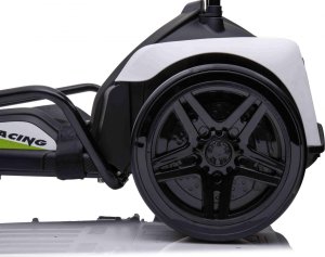 Jokomisiada Gokart Fast 3 Drift na akumulator dla dzieci Biały + Funkcja driftu + Silniki 2x150W + Radio LED + Pasy 9