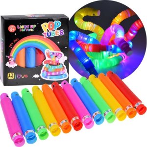 Jokomisiada POP TUBE rurki sensoryczne świecące LED 12szt ZA4709 1