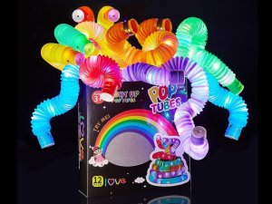 Jokomisiada POP TUBE rurki sensoryczne świecące LED 12szt ZA4709 4