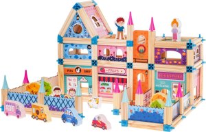 Triton Drewniany Domek Księżniczki dla dzieci 3+ Klocki 278 el. + Figurki + Łączniki + Instrukcja 4