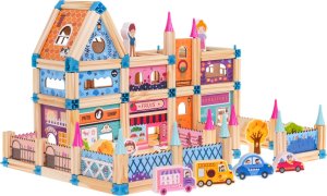 Triton Drewniany Domek Księżniczki dla dzieci 3+ Klocki 278 el. + Figurki + Łączniki + Instrukcja 5