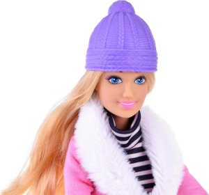 Jokomisiada Anlily Modna Lalka w zimowym ubraniu + torebka ZA4302 3