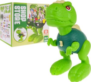 Jokomisiada Jeżdżacy Dinozaur + Sklep Spożywczy 2w1 dla dzieci 3+ Atrapy produktów spożywczych + Akcesoria 55 el. 2