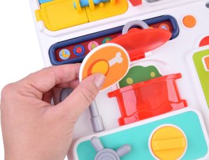 Jokomisiada Tablica manipulacyjna kuchnia efekty dźwiękowe świetlne Montessori ZA4658 10