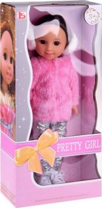 Jokomisiada Urocza Lalka 38 cm Różowe futerko i nauszniki zimowe ubranie ZA4767 7