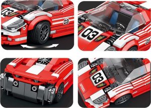 Jokomisiada Sportowe czerwone Auto 917 Techniczne Klocki 355 ele ZA4754 2