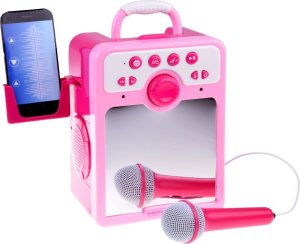 Jokomisiada Muzyczny głośnik różowy Boombox dla dzieci z mikrofonem IN0166 2