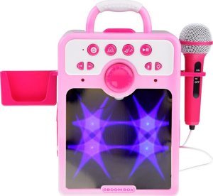 Jokomisiada Muzyczny głośnik różowy Boombox dla dzieci z mikrofonem IN0166 3