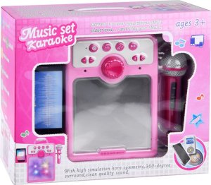 Jokomisiada Muzyczny głośnik różowy Boombox dla dzieci z mikrofonem IN0166 10