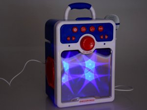 Jokomisiada Muzyczny głośnik niebieski Boombox dla dzieci z mikrofonem IN0167 4