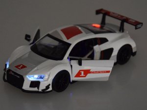 Jokomisiada Auto metalowe model sportowe Audi R8 LMS skala 1:32 dźwięki światła ZA4609 4