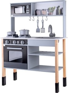 Jokomisiada Duża szara Kuchnia drewniana światło dźwięk garnki ZA4829 11