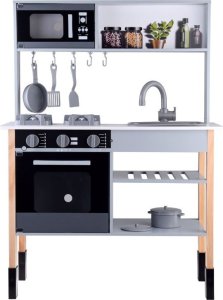 Jokomisiada Duża szara Kuchnia drewniana światło dźwięk garnki ZA4829 2