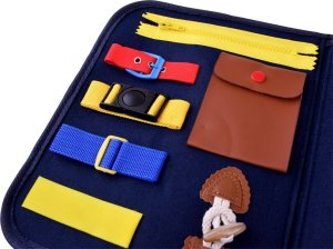 Jokomisiada Materiałowa kolorowa książka manipulacyjna sensoryczna dla dzieci ZA4831 12