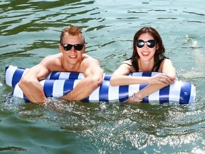 Jokomisiada Dmuchany Materac Hamak wodny siatka na basen i plażę SP0766 4