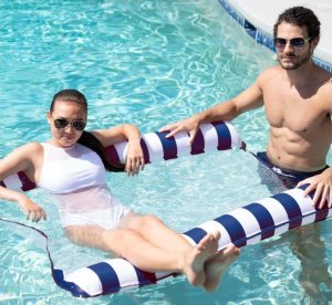 Jokomisiada Dmuchany Materac Hamak wodny siatka na basen i plażę SP0766 8