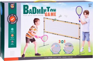 Jokomisiada Zestaw sportowy 3w1 Siatka do siatkówki, Piłka Badminton, dysk SP0772 11