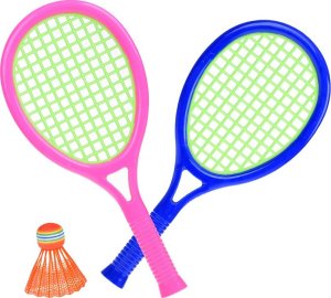 Jokomisiada Zestaw sportowy 3w1 Siatka do siatkówki, Piłka Badminton, dysk SP0772 4