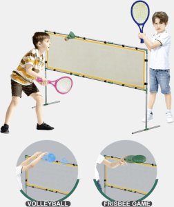 Jokomisiada Zestaw sportowy 3w1 Siatka do siatkówki, Piłka Badminton, dysk SP0772 10