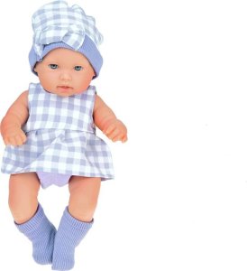 Jokomisiada Bobas Lalka Noworodek ubrana szara czapka sukienka maskotka królik ZA5007 6
