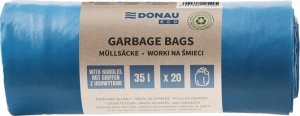 Donau Worki na śmieci DONAU ECO, z uchwytami Knoties, 35l, 20 szt., niebieskie 1