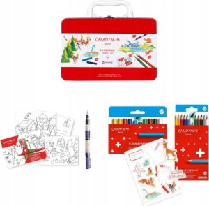 Caran d`Arche Metalowa walizka z kredkami CARAN D'ACHE Swisscolor 4