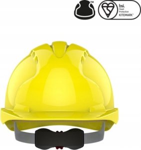JSP Hełm ochronny EVO®3, regulacja na pokrętło, wentylowany, żółty 2