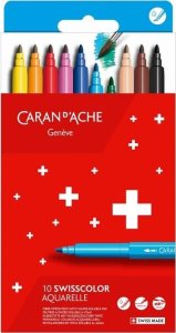 Caran d`Arche Flamastry akwarelowe CARAN D'ACHE Swisscolor, 10 szt., mix kolorów 1