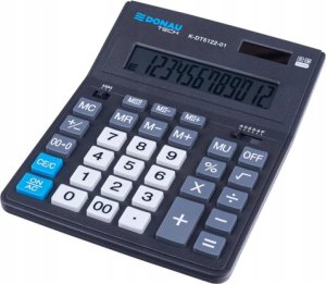 Kalkulator Donau Kalkulator biurowy DONAU TECH OFFICE, 12-cyfr. wyświetlacz, wym. 201x155x35mm, czarny 2