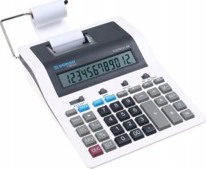 Kalkulator Donau Kalkulator drukujący DONAU TECH, 12-cyfr. wyświetlacz, wym. 267x202x77 mm, biały 2