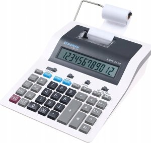 Kalkulator Donau Kalkulator drukujący DONAU TECH, 12-cyfr. wyświetlacz, wym. 267x202x77 mm, biały 3