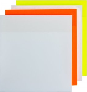 Q-Connect Bloczek samoprzylepny Q-CONNECT, półprzezroczysty, 76x76mm, 4x50k., mix kolorów 2
