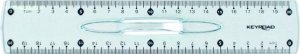 Keyroad Linijka plastikowa KEYROAD, 20cm, z uchwytem, zawieszka 3