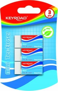 Keyroad Gumka do ścierania KEYROAD Tec-Eraser, mini, techniczna, 3 szt., blister, biała 1