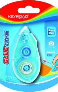 Keyroad Klej w taśmie KEYROAD, permanentny, 8mmx5m, blister 2