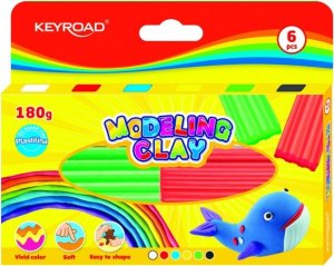 Keyroad Plastelina KEYROAD, 6x30g, pudełko, mix kolorów 3