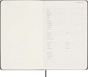 Moleskine Kalendarz tygodniowy MOLESKINE, bez dat, L, twarda oprawa, czarny 3