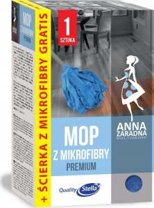 Anna Zaradna Mop z mikrofibry ANNA ZARADNA + ścierka z mikrofibry gratis 1