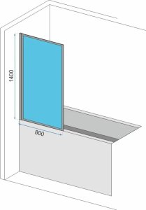 Parawan nawannowy Rea Parawan nawannowy Rea Lagos Fix Stały 80 Chrom 6