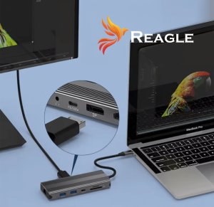 HUB USB Reagle REAGLE HUB USB-C 10w1 DisplayPort 1.4 HDMI 2.1 8K 4K 144Hz Display Port M1 4