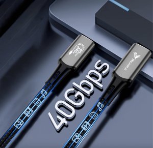 Kabel USB Reagle USB-C - USB-C 1 m Czarny 4