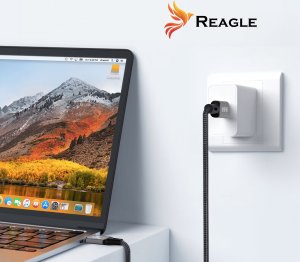 Kabel USB Reagle USB-C - USB-C 1 m Czarny 9