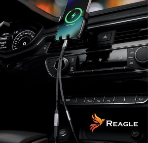 Adapter USB Reagle Przejściówka Adapter USB C MINI JACK 3,5mm na USB-C Ładowanie 60W 3