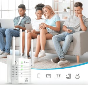 Access Point Reagle WZMACNIACZ SYGNAŁU SIECI WIFI 5 GHz 802.11ac REAPETER AC1200 EXTENDER 2xLAN 2