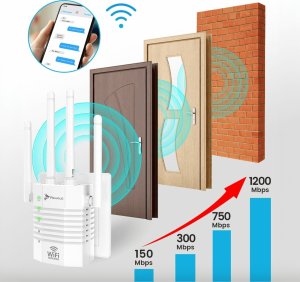 Access Point Reagle WZMACNIACZ SYGNAŁU SIECI WIFI 5 GHz 802.11ac REAPETER AC1200 EXTENDER 2xLAN 4